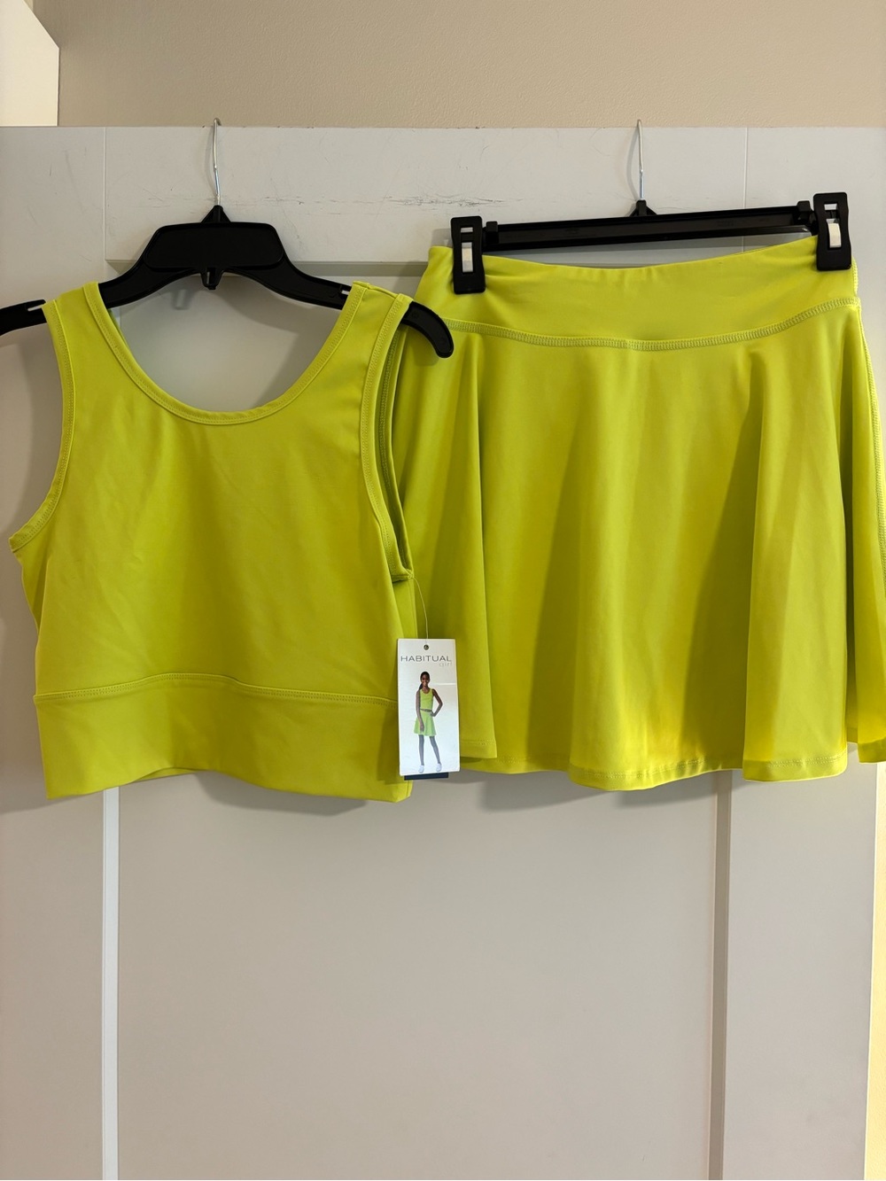 Habitual Neon Lime Athletic Two-Piece Skort Set